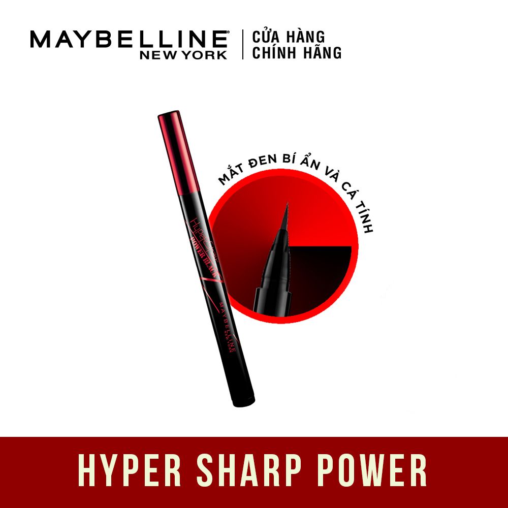 Kẻ Mắt Nước Maybelline Sắc Nét Không Trôi Màu Đen HyperSharp Power Black Liquid Liner 0.5g