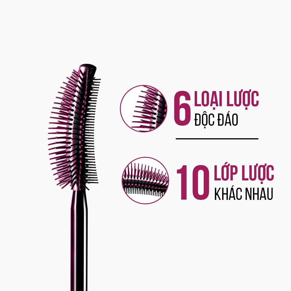 Mascara Dài Mi & Tơi Mi Tự Nhiên Maybelline New York Lash Sensational Waterproof Chuốt Mi Không Lem Không Trôi 10ml