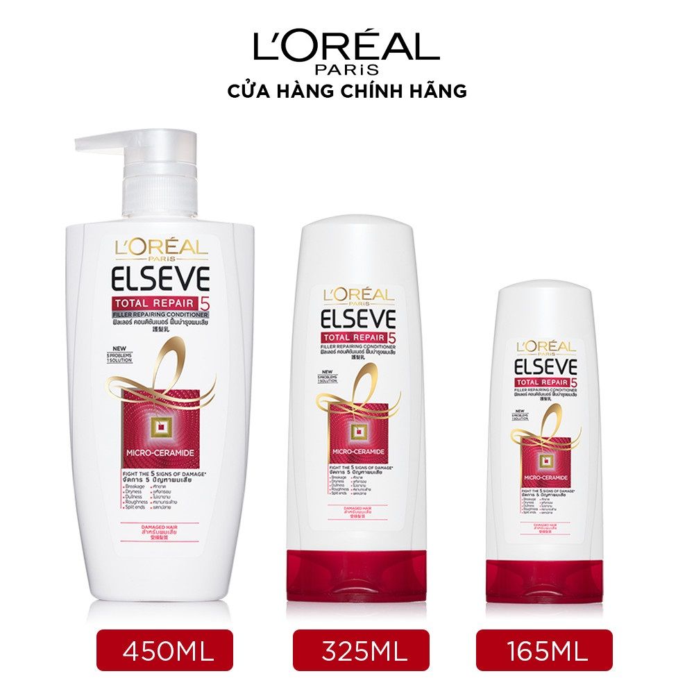 Dầu xả Phục Hồi Tóc L'oreal Paris Elseve Total Repair 5 Repairing Conditioner 325ml