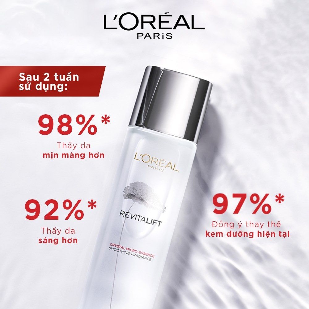 Dưỡng Chất Căng Mướt Da L'Oréal Paris Revitalift Crystal Micro Essence 65ml
