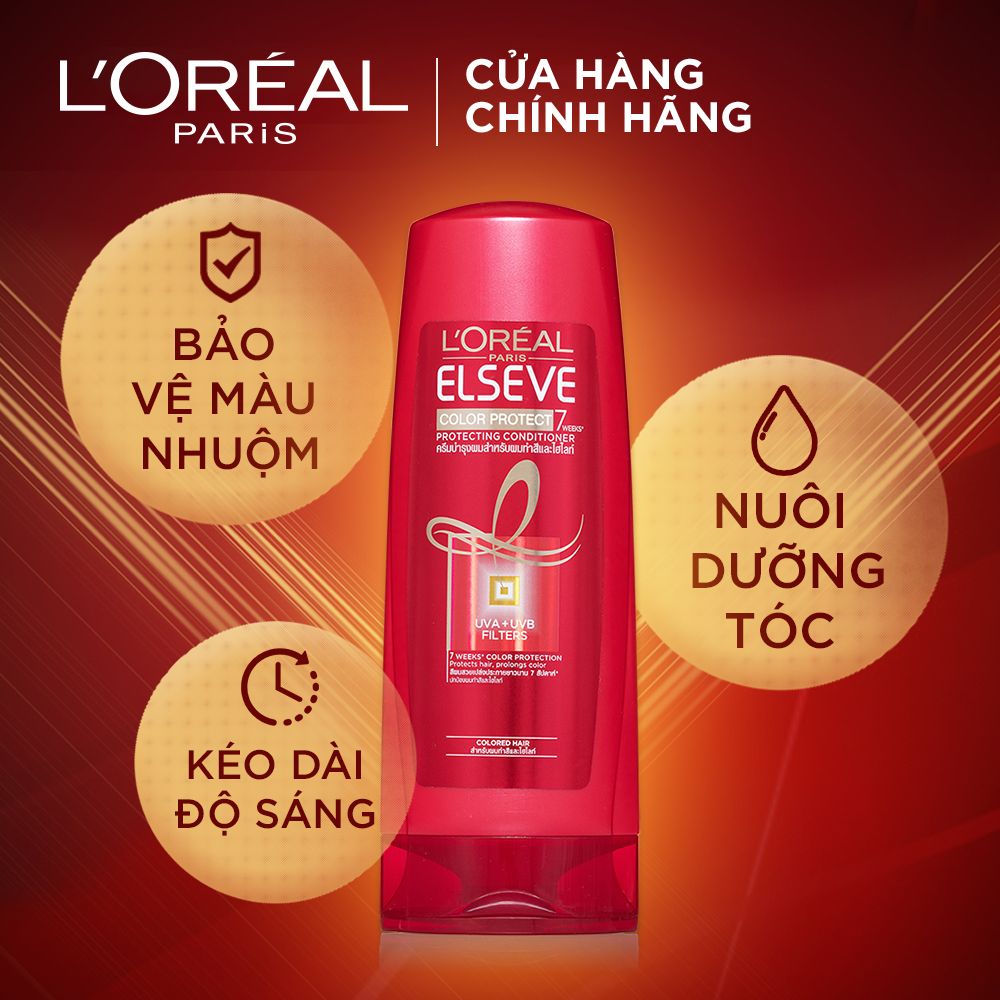 Dầu xả L'Oréal Paris Elseve Color Protect 7 Weeks Conditioner 325ml