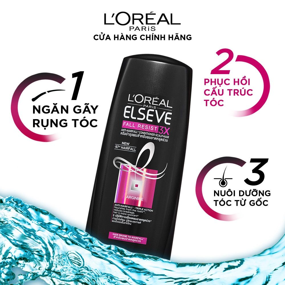 Dầu xả ngăn gãy rụng tóc L'Oreal Paris Elseve Fall Resist 3X Conditioner 325ml