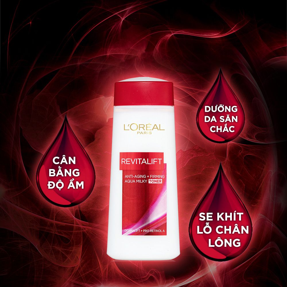 Nước hoa hồng se khít lỗ chân lông và săn chắc da L'oreal Paris Revitalift 200ml