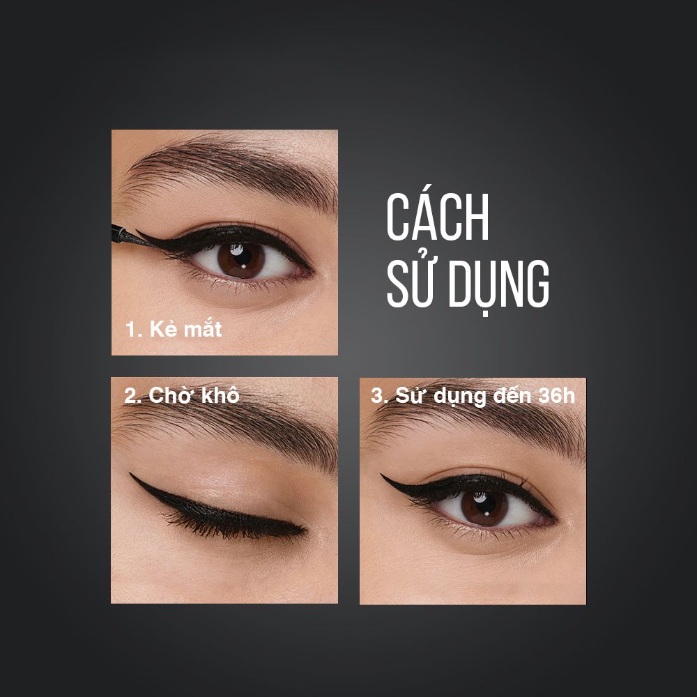 Bút Kẻ Mắt Nước Lâu Trôi 36H không thấm nước Maybelline New York Line Tattoo High Impact Liner 1g