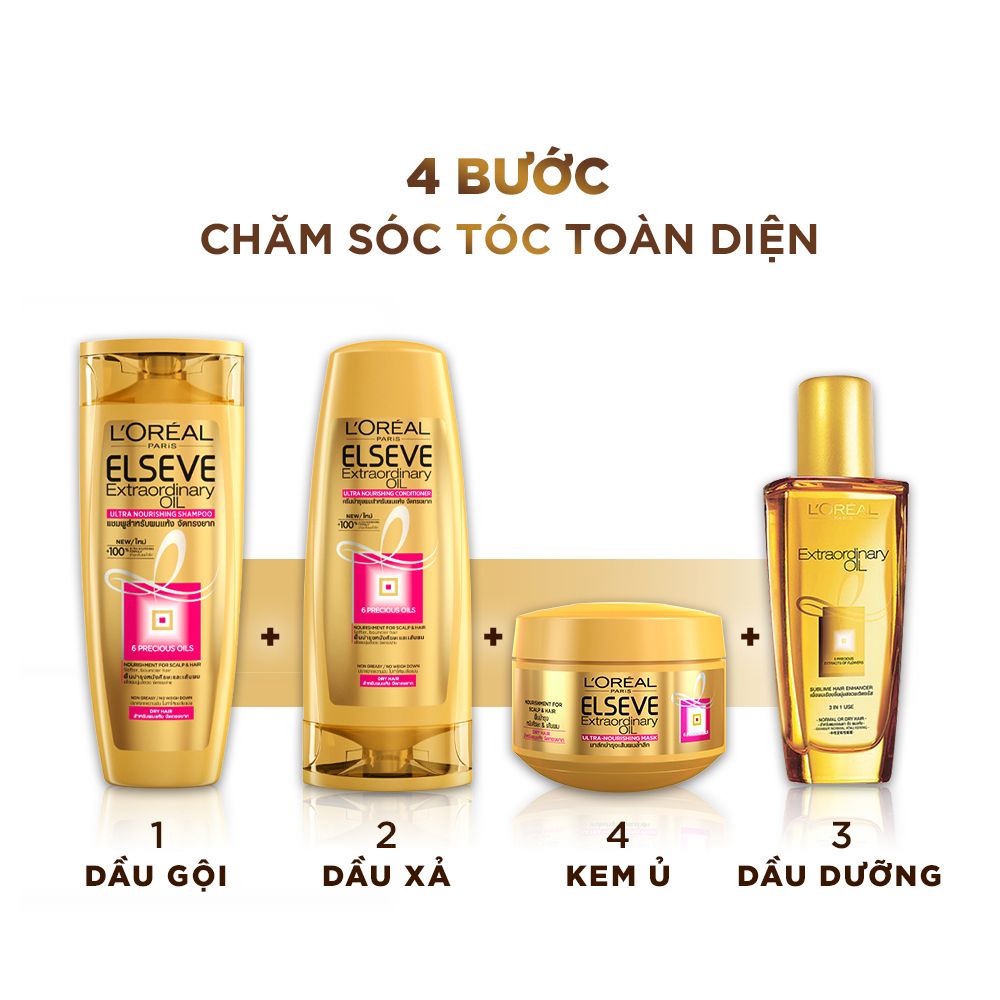 Dầu xả chiết xuất tinh dầu hoa tự nhiên L'Oréal Paris Elseve Extraordinary Oil 325ml