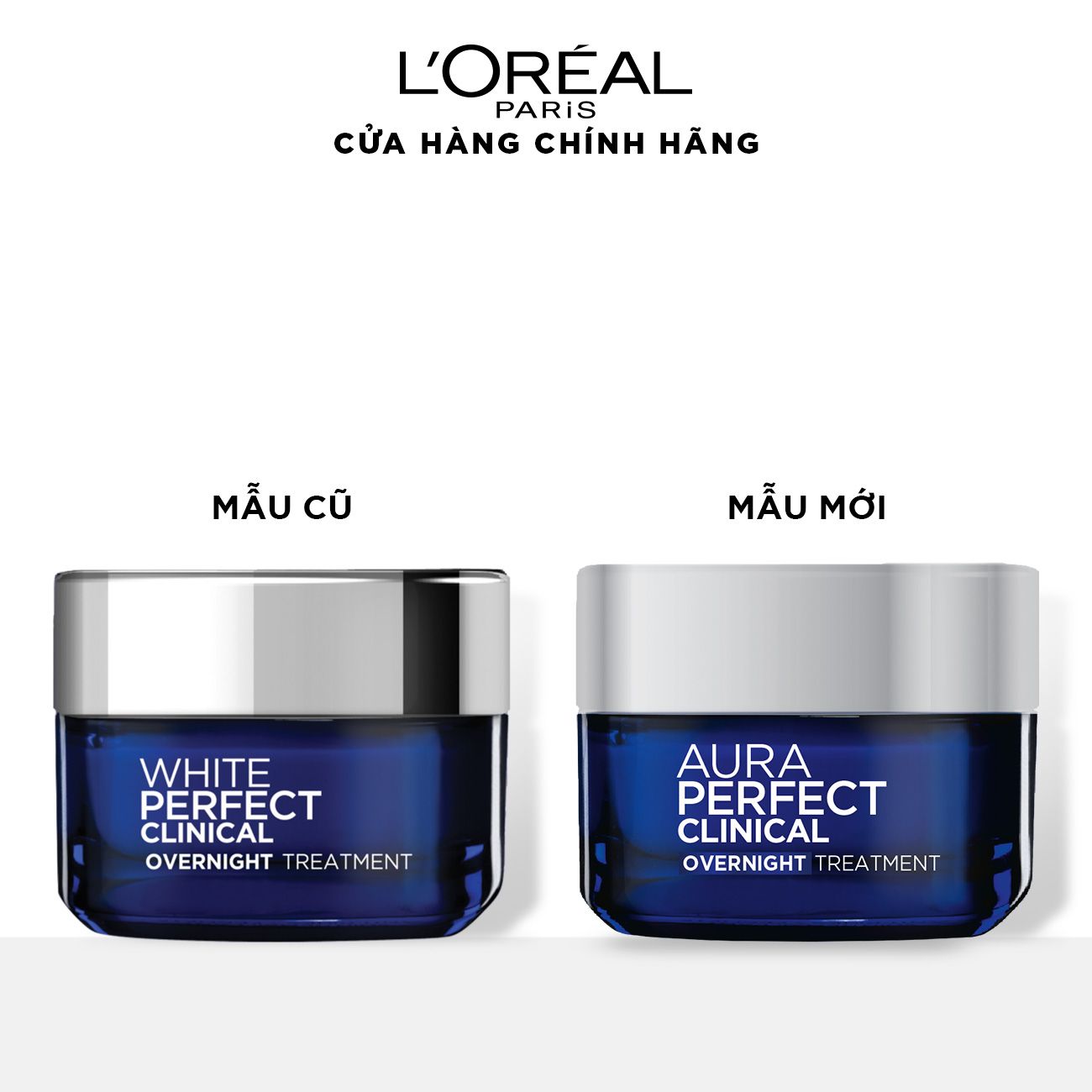 Kem dưỡng trắng mịn và giảm thâm nám ban đêm L'Oreal Paris White/ Aura Perfect Clinical Night Cream 50ml