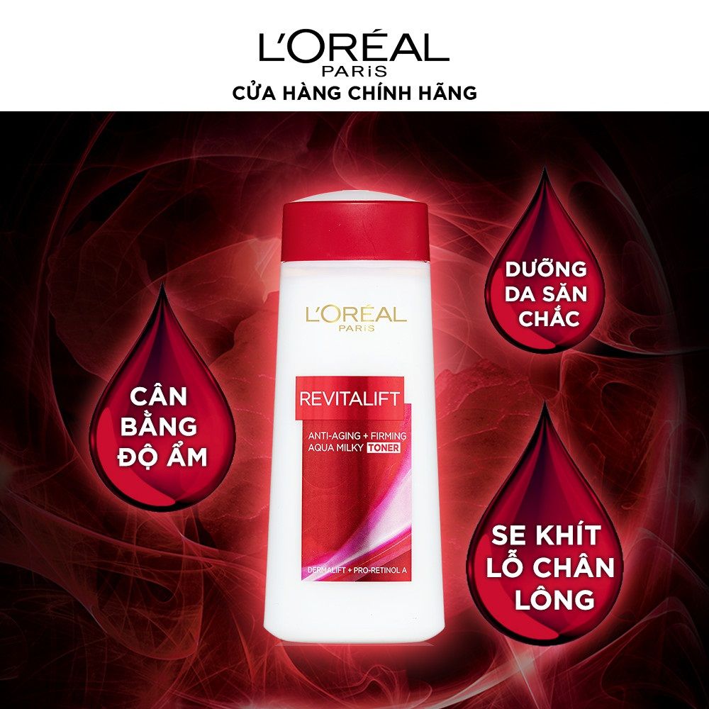Nước hoa hồng se khít lỗ chân lông và săn chắc da L'oreal Paris Revitalift 200ml