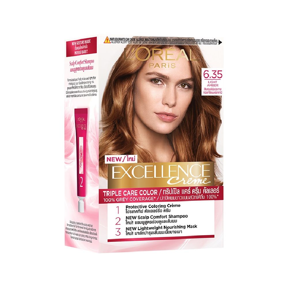 Bộ thuốc nhuộm dưỡng tóc phủ bạc Excellence No.6.35 - Nâu chocolate