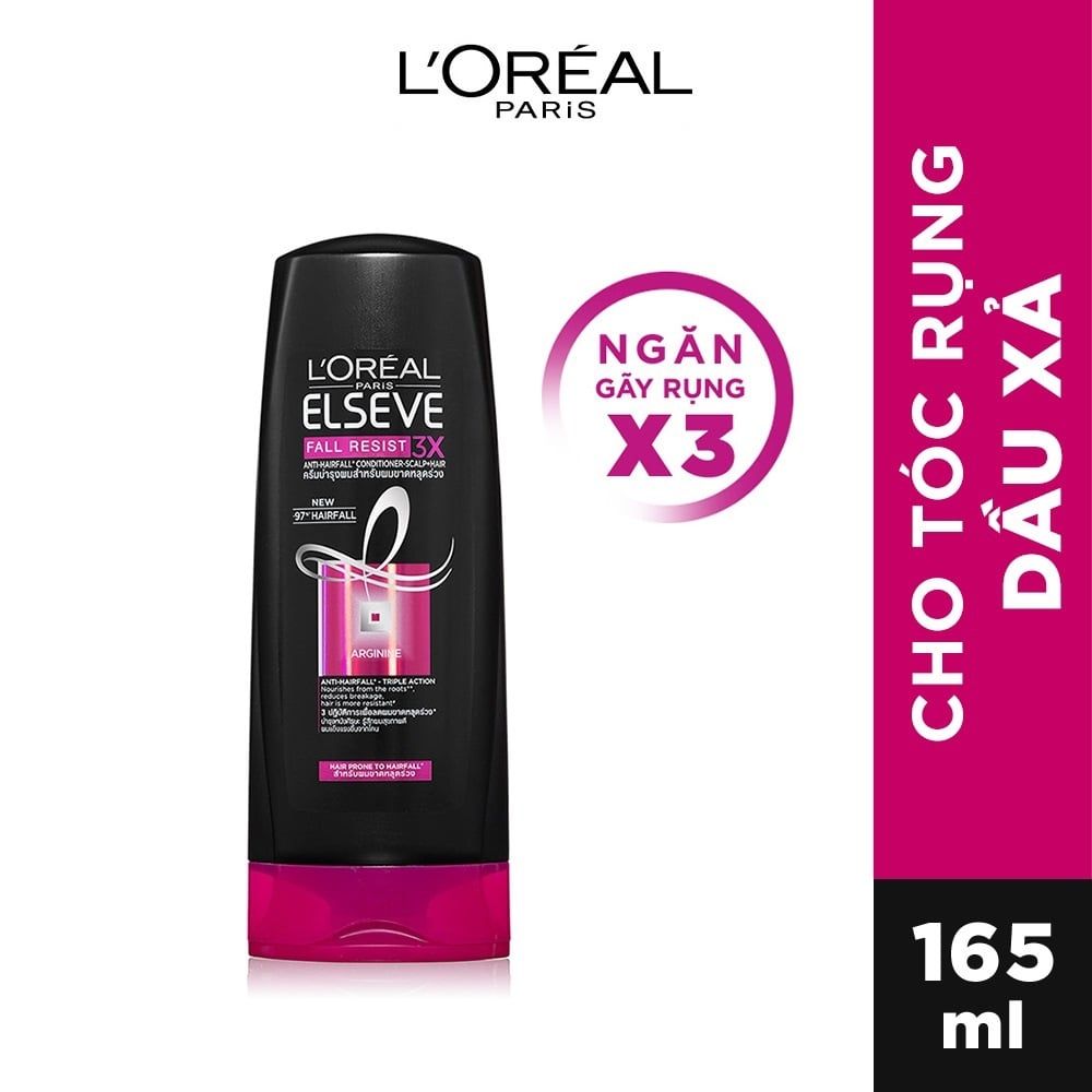Dầu xả ngăn gãy rụng tóc L'Oreal Paris Elseve Fall Resist 3X Conditioner 165ml