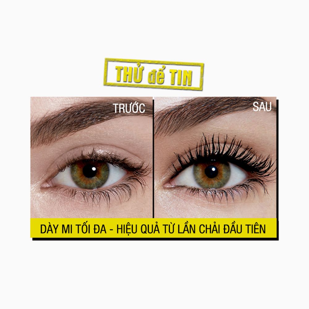 Mascara Dày Mi Cực Đại Maybelline New York The Magnum Big Shot Waterproof Chuốt Mi Không Lem Không Trôi 10ml