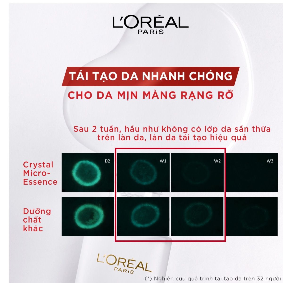 Dưỡng Chất Căng Mướt Da L'Oréal Paris Revitalift Crystal Micro Essence 65ml
