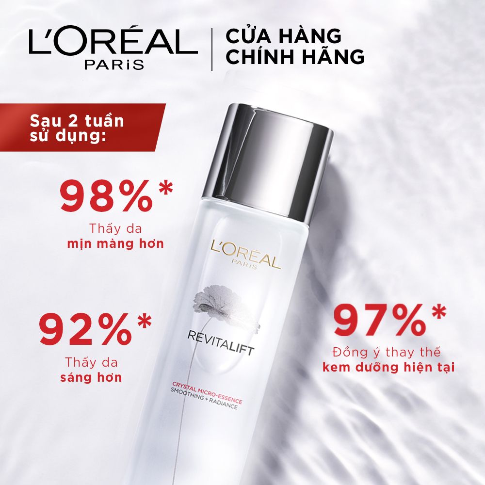 Dưỡng Chất Căng Mướt Da L'Oréal Paris Revitalift Crystal Micro Essence 130ml