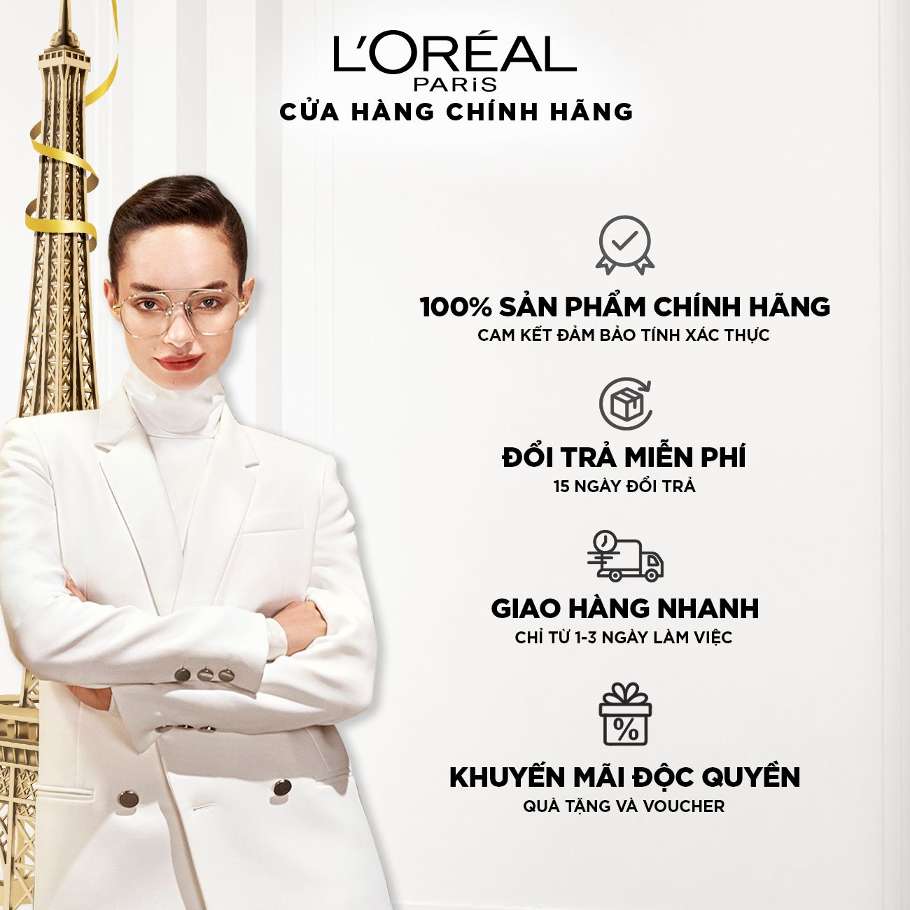 Mặt nạ dưỡng sáng mờ thâm nám L'Oreal Paris Glycolic (AHA) Bright 22ml