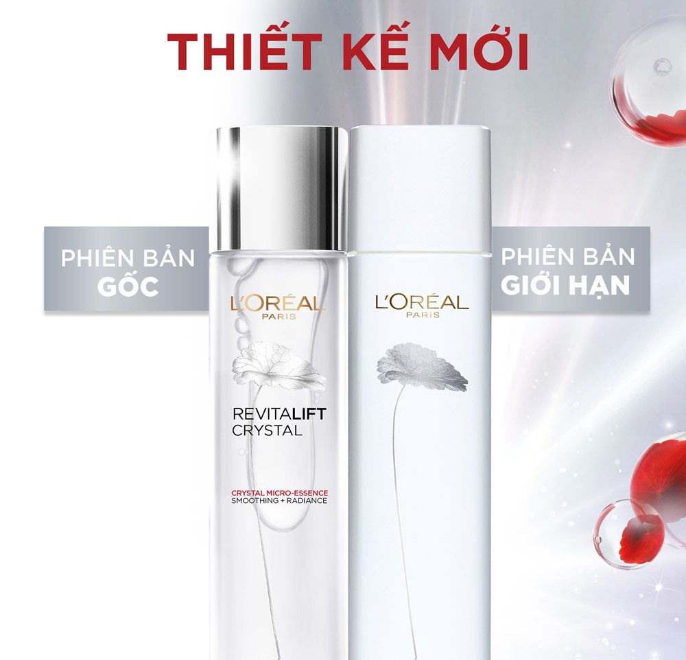 Dưỡng chất căng mướt da L'Oreal Paris Crystal Micro Essence 130ml - Phiên bản giới hạn
