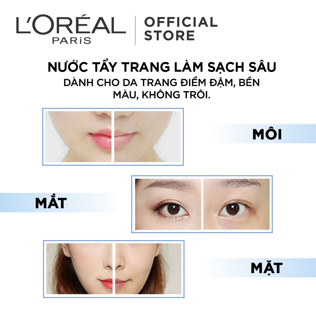 Nước Tẩy Trang Tươi Mát L'Oreal Paris 3-in-1 Micellar Water Sạch Sâu 95ml