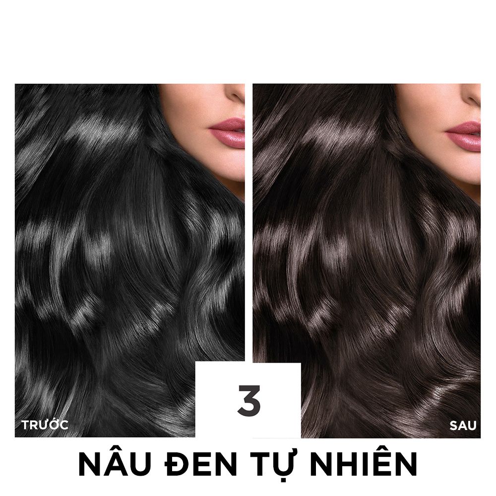 Kem nhuộm dưỡng tóc phủ bạc L'Oréal Paris Excellence Crème 172ml - Nâu đen tự nhiên