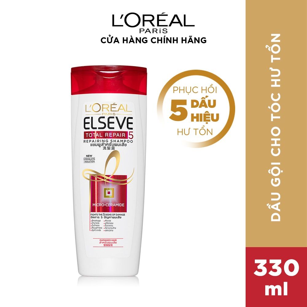 Dầu gội phục hồi tóc L'oreal Paris Elseve Total Repair 5 Repairing Shampoo 330ml