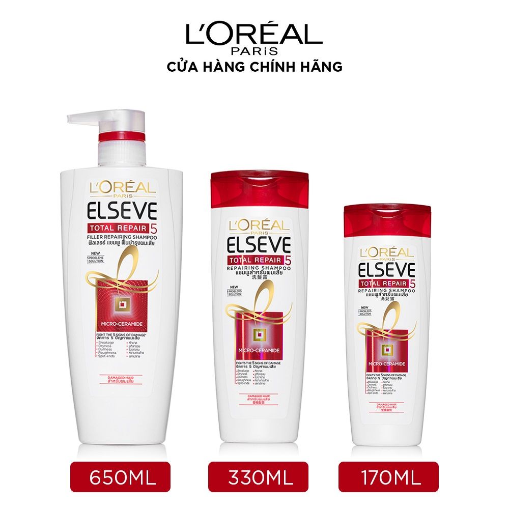 Dầu gội phục hồi tóc L'oreal Paris Elseve Total Repair 5 Repairing Shampoo 330ml