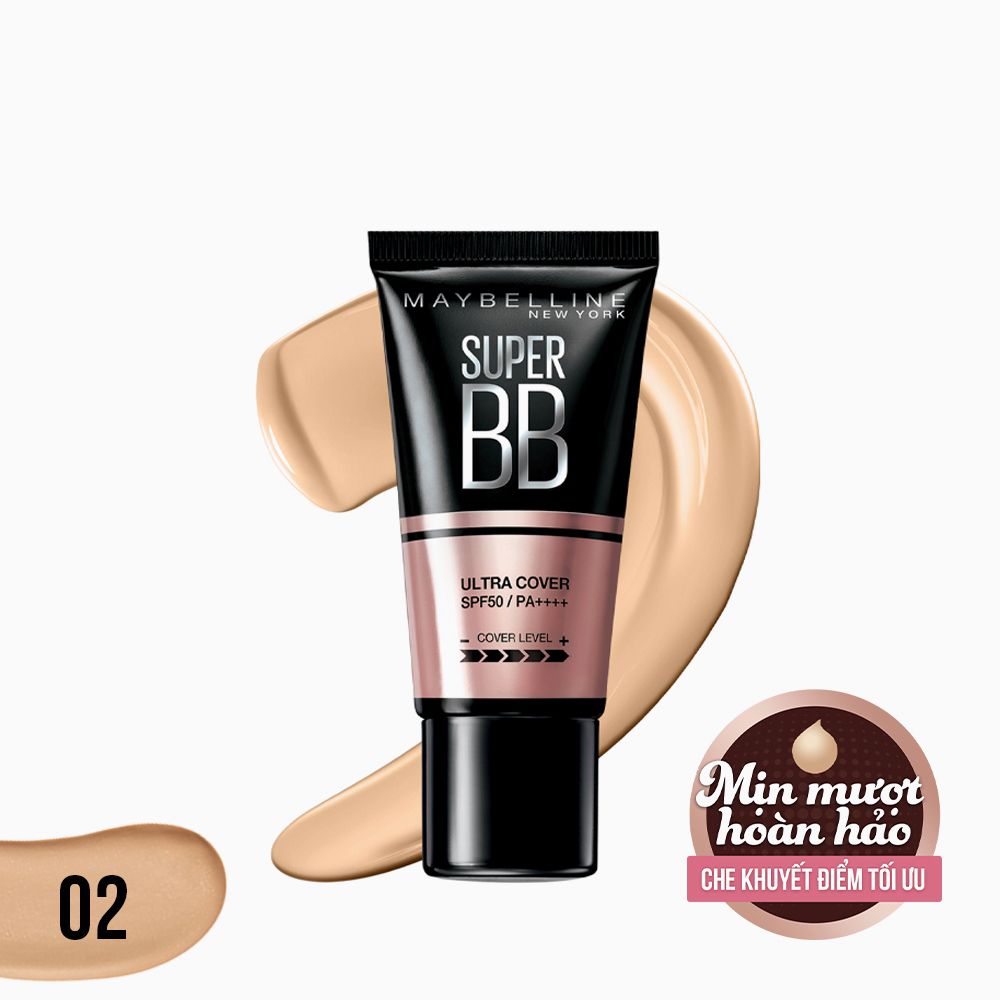 Kem Trang Điểm Bb Che Khuyết Điểm Và Chống Nắng Maybelline New York Super Bb Ultra Cover SPF 50 PA++++ 30ml