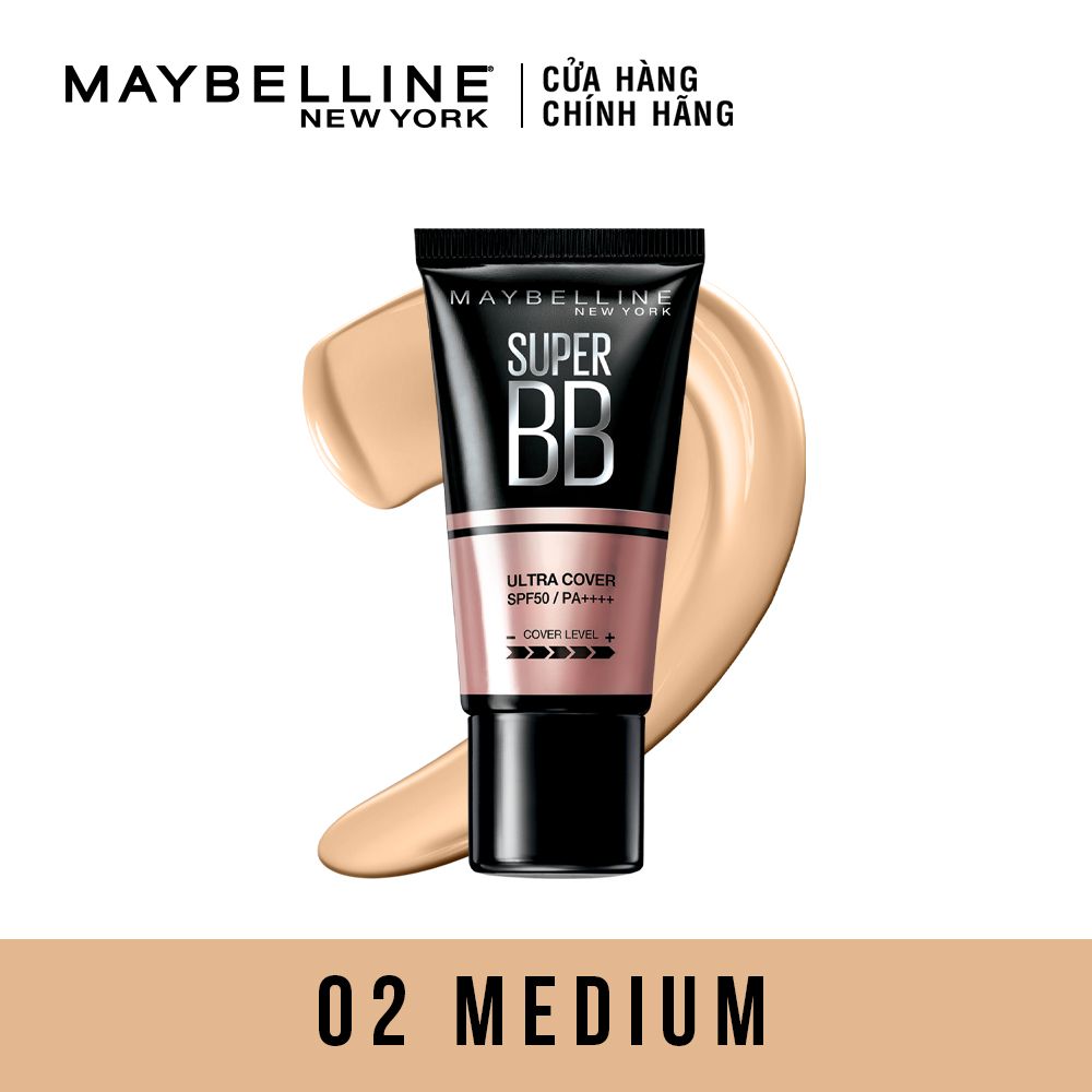 Kem Trang Điểm Bb Che Khuyết Điểm Và Chống Nắng Maybelline New York Super Bb Ultra Cover SPF 50 PA++++ 30ml