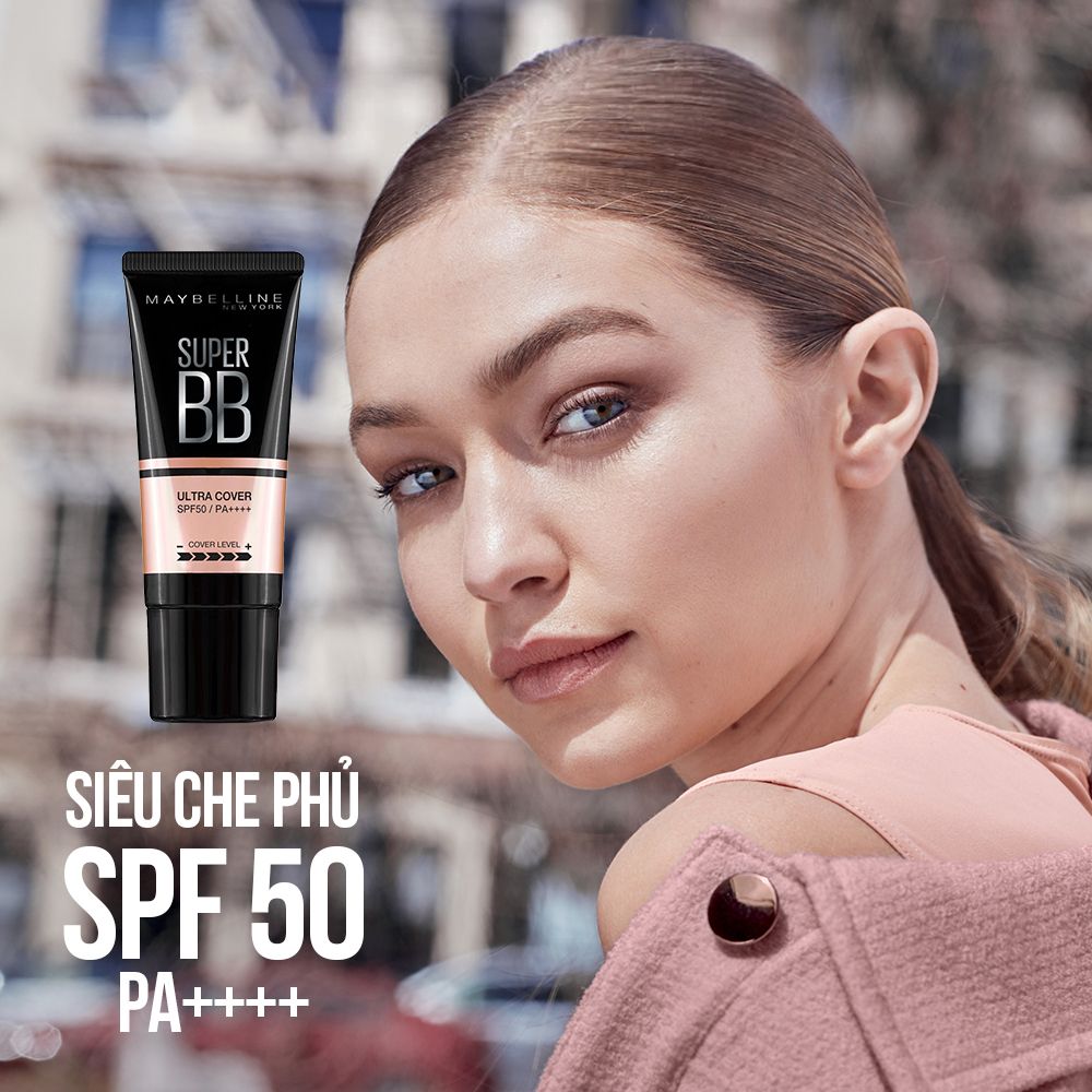 Kem Trang Điểm Bb Che Khuyết Điểm Và Chống Nắng Maybelline New York Super Bb Ultra Cover SPF 50 PA++++ 30ml