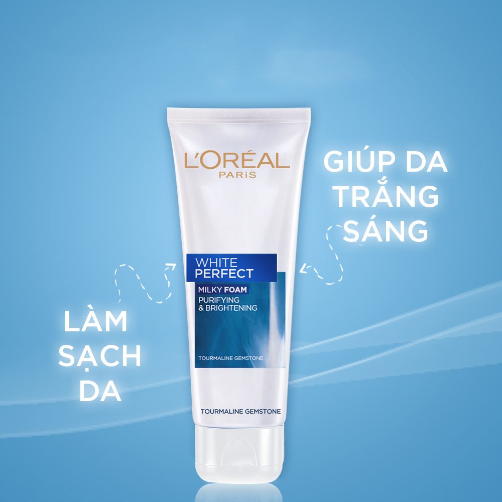 Sữa rửa mặt dưỡng trắng và sáng mịn da L'Oréal Paris White Perfect 50ml