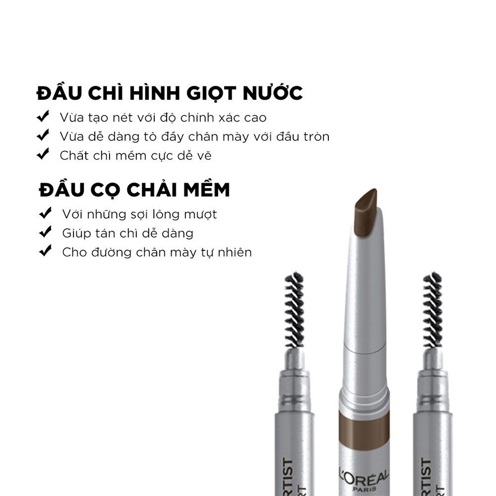 Chì Kẻ Mày 2 Đầu L'Oréal Paris Brow Artist Xpert