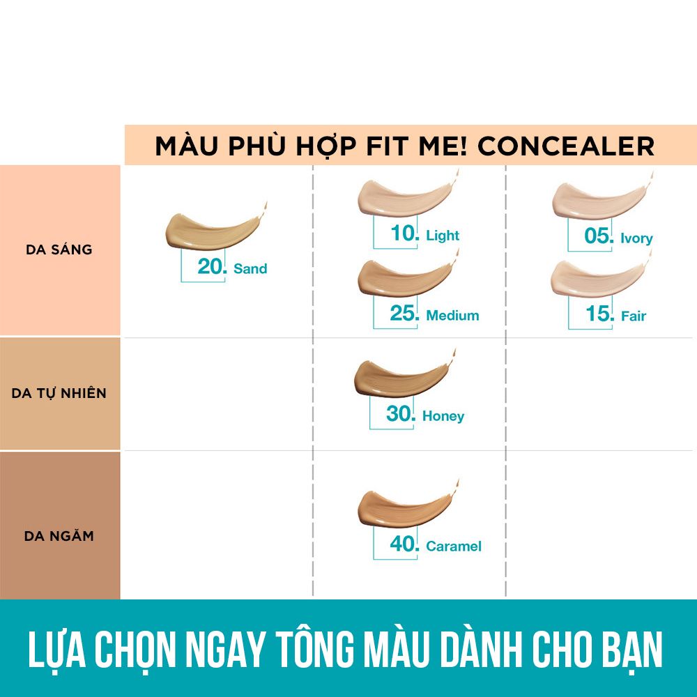 Kem Che Khuyết Điểm Mịn Lì Tiệp Mọi Tông Da Fit Me Concealer Maybelline New York 6.8ml