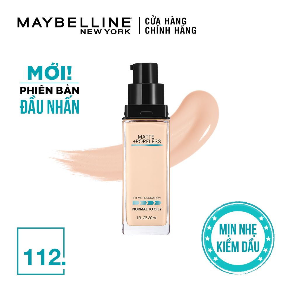 Kem Nền Mịn Nhẹ Kiềm Dầu Fit Me Maybelline New York Matte Poreless Foundation 30ml