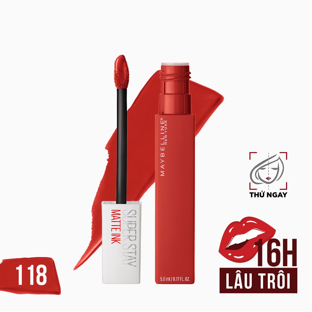 Son Kem Lì 16h Lâu Trôi Maybelline New York Super Stay Matte Ink Lipstick 5ml