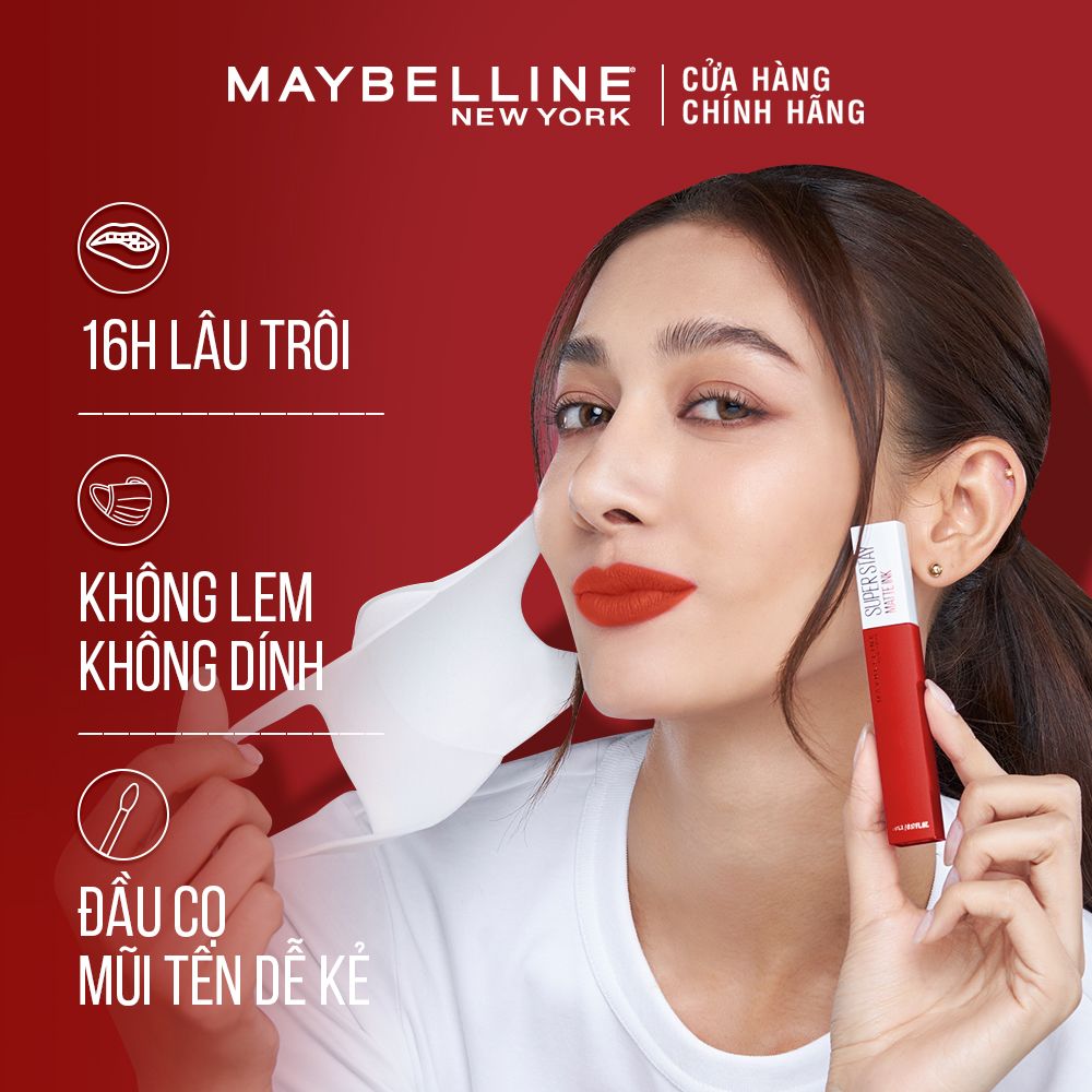 Son Kem Lì 16h Lâu Trôi Maybelline New York Super Stay Matte Ink Lipstick 5ml