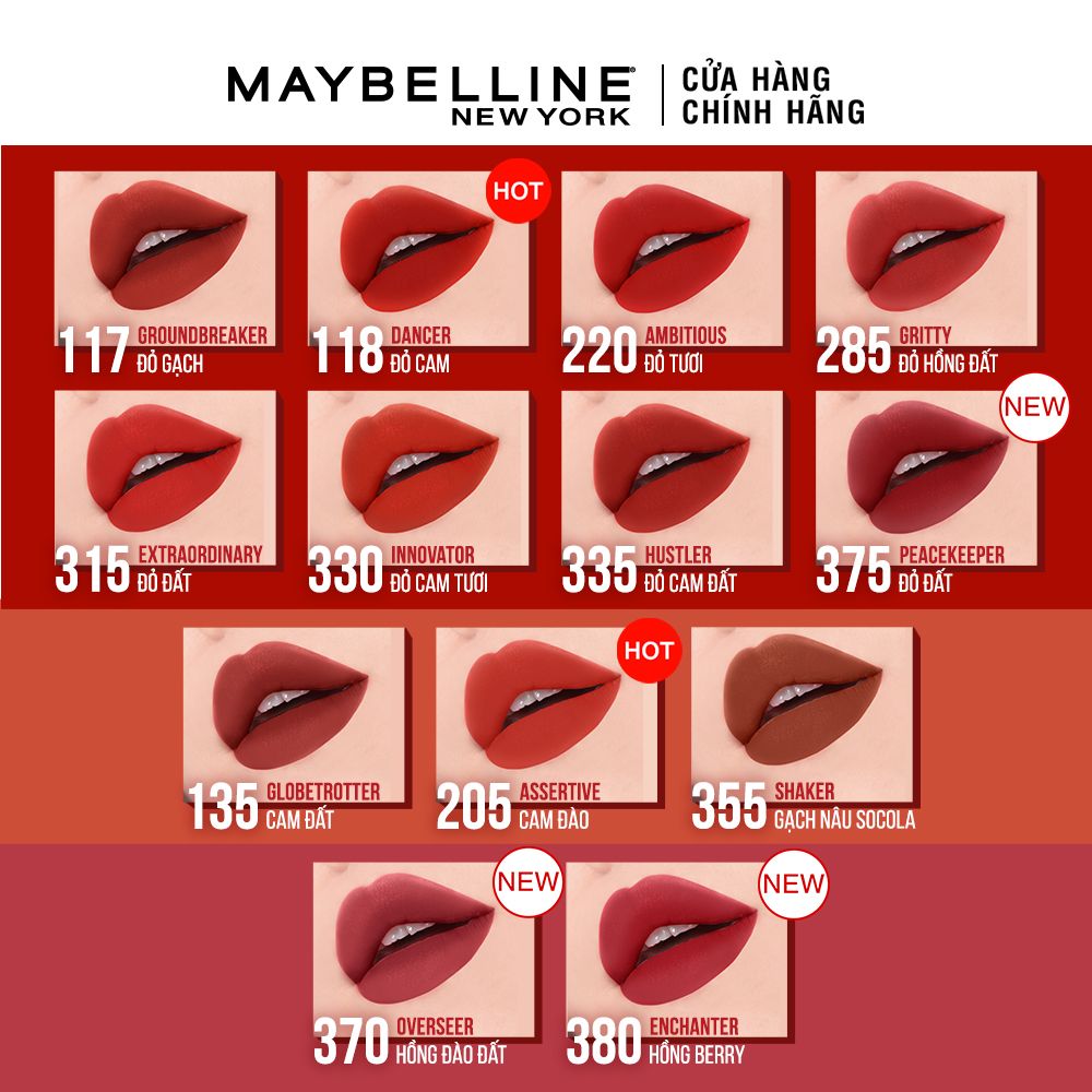 Son Kem Lì 16h Lâu Trôi Maybelline New York Super Stay Matte Ink Lipstick 5ml
