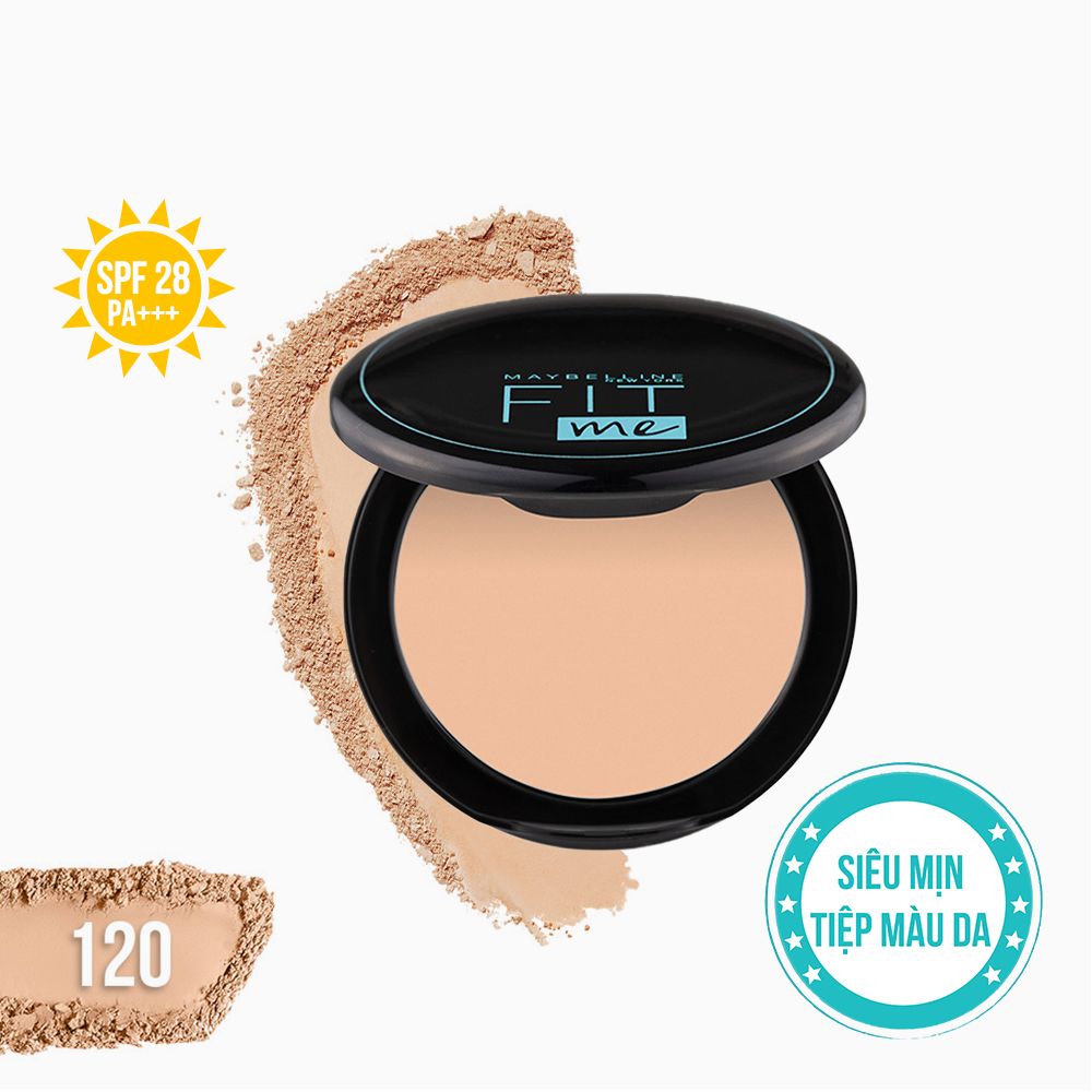Phấn Nền Kiềm Dầu Chống Nắng 12H SPF28 PA+++ Mịn Lì Lâu Trôi Fit Me Maybelline New York Compact Powder 6g