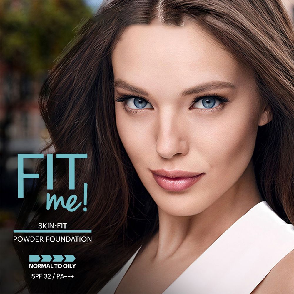 Phấn Nền Kiềm Dầu Chống Nắng Tiệp Mọi Tông Da SPF 32 PA+++ Fit Me Skin-Fit Powder Foundation Maybelline New York 9g