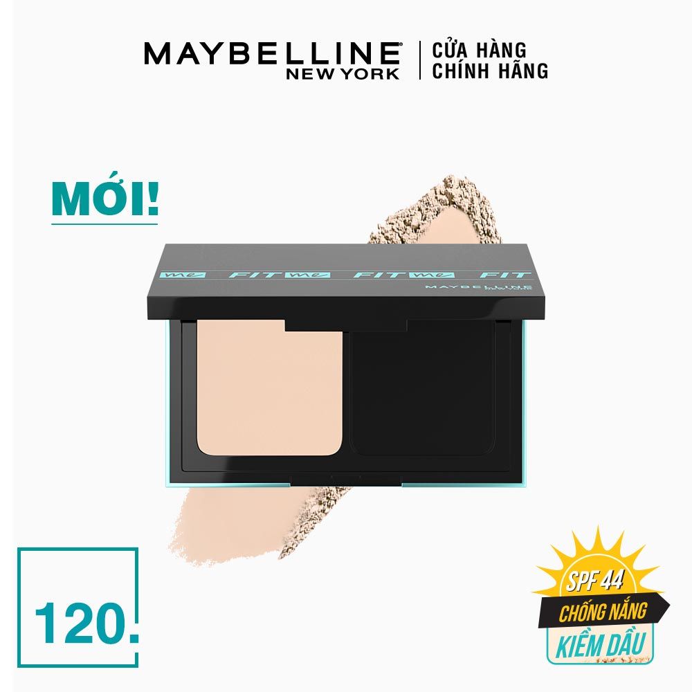 Phấn Nền Kiềm Dầu Chống Nắng Tiệp Mọi Tông Da SPF 44 Fit Me Skin-Fit Powder Foundation Maybelline New York 9g