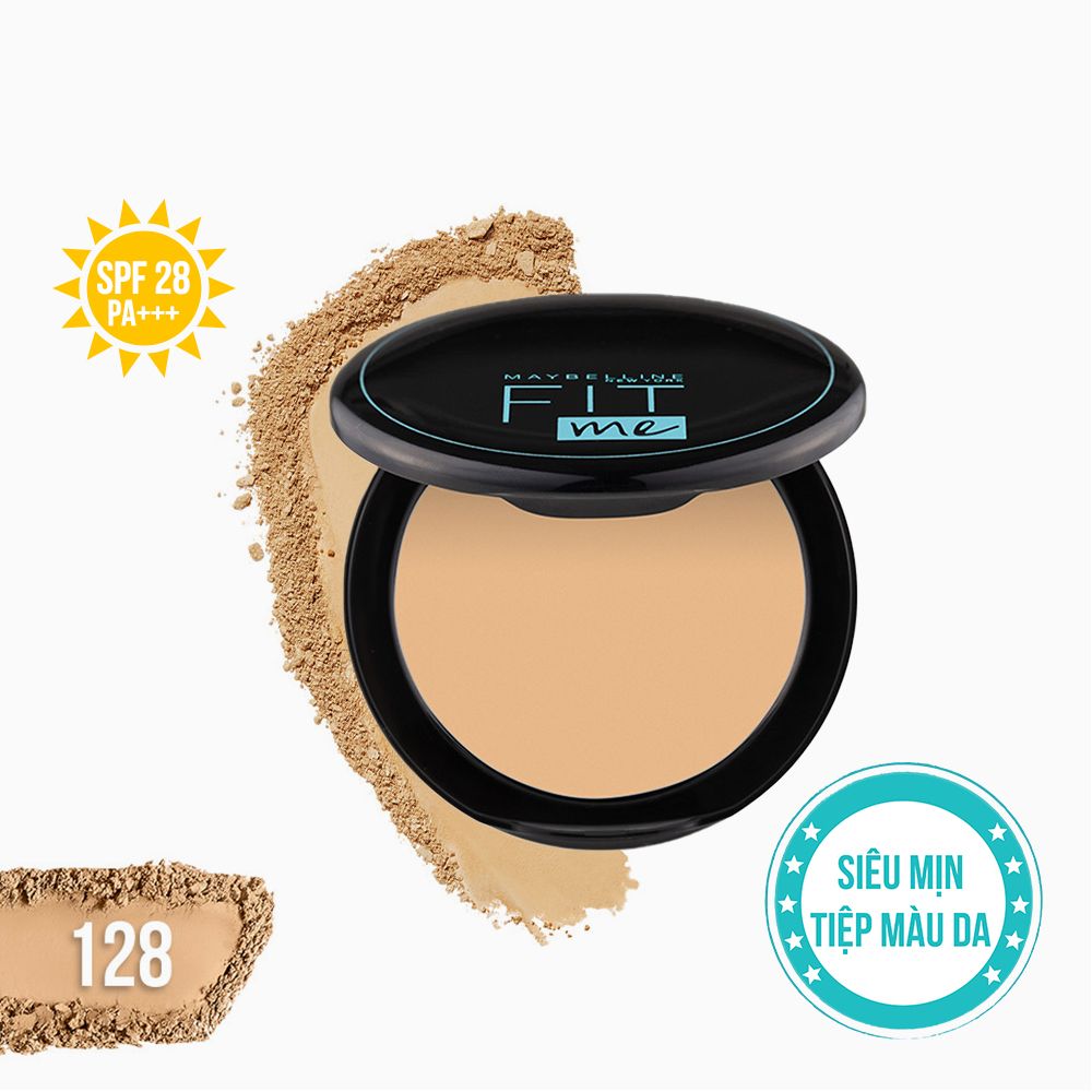 Phấn Nền Kiềm Dầu Chống Nắng 12H SPF28 PA+++ Mịn Lì Lâu Trôi Fit Me Maybelline New York Compact Powder 6g