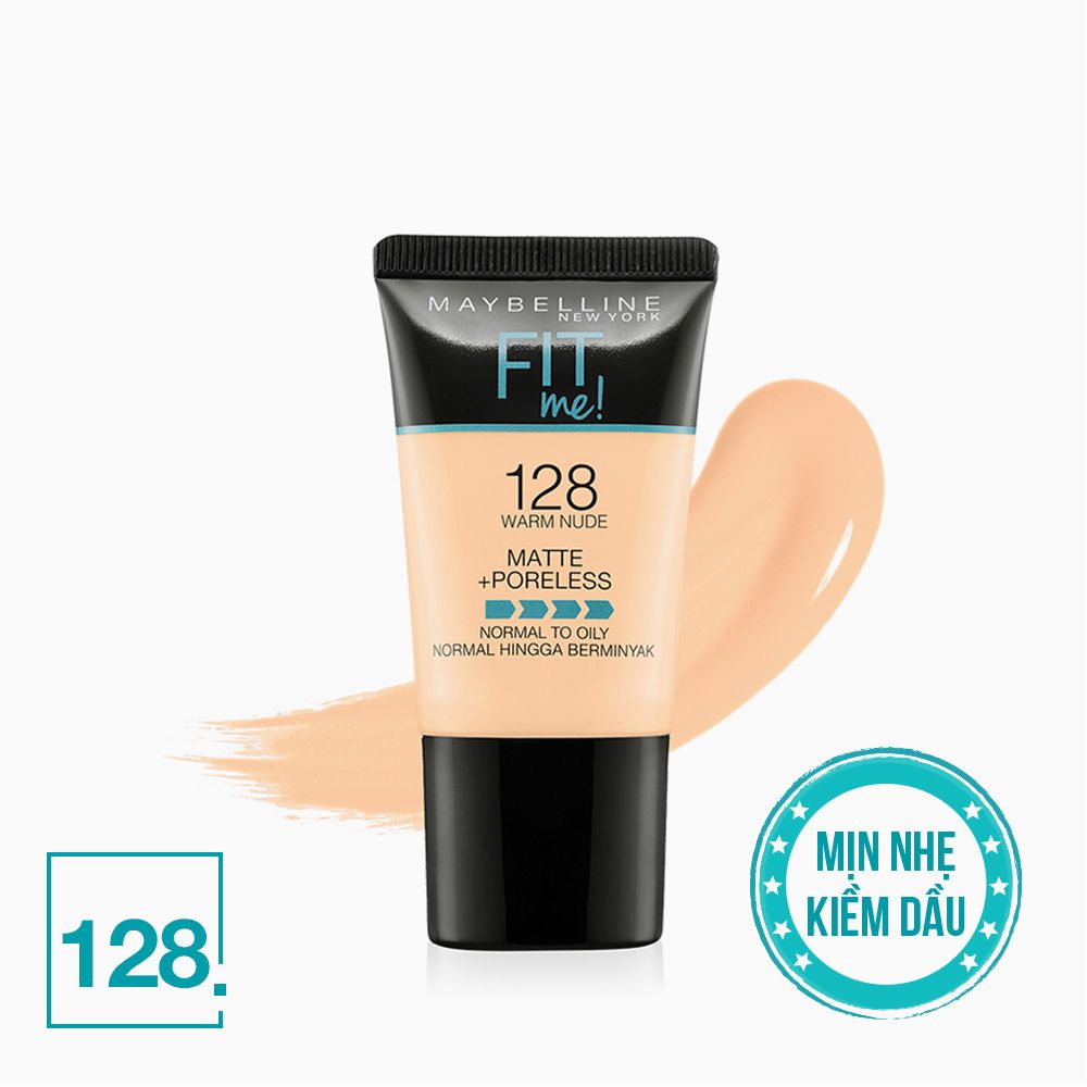 Kem Nền Mịn Nhẹ Kiềm Dầu Fit Me Dạng Tuýp Maybelline New York Matte Foundation 18ml