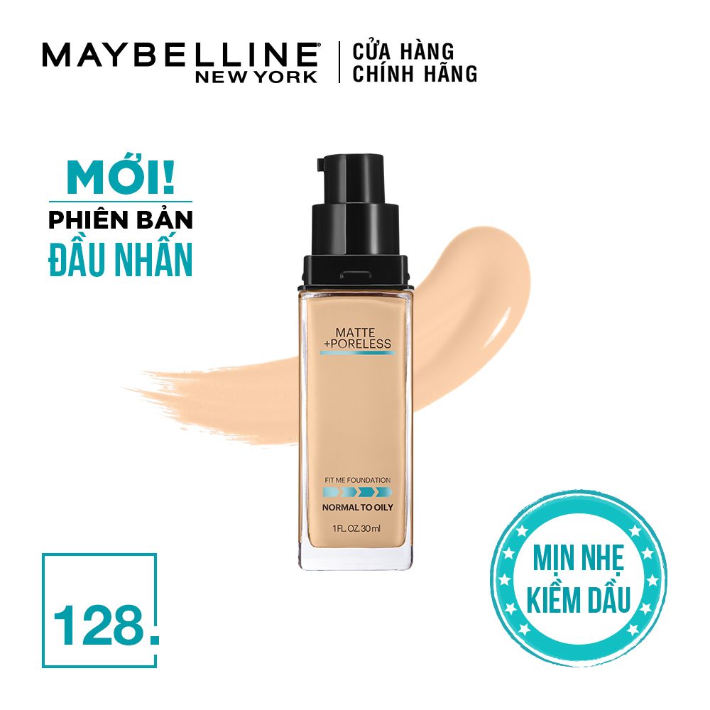 Kem Nền Mịn Nhẹ Kiềm Dầu Fit Me Maybelline New York Matte Poreless Foundation 30ml