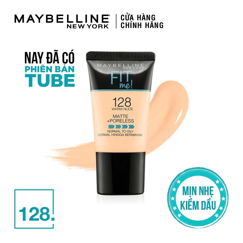 Kem Nền Mịn Nhẹ Kiềm Dầu Fit Me Dạng Tuýp Maybelline New York Matte Foundation 18ml