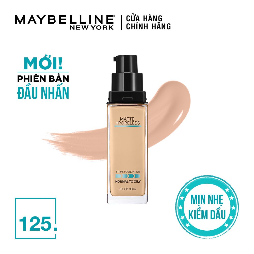 Kem Nền Mịn Nhẹ Kiềm Dầu Fit Me Maybelline New York Matte Poreless Foundation 30ml