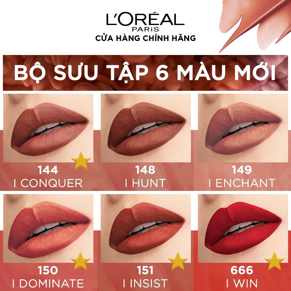 Son tint mịn lì cao cấp L'Oréal Paris Rouge Signature 7ml