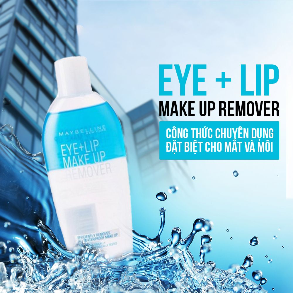 Nước Tẩy Trang Mắt và Môi Chuyên Dụng 2 lớp Maybelline New York Eye & Lip Makeup Remover