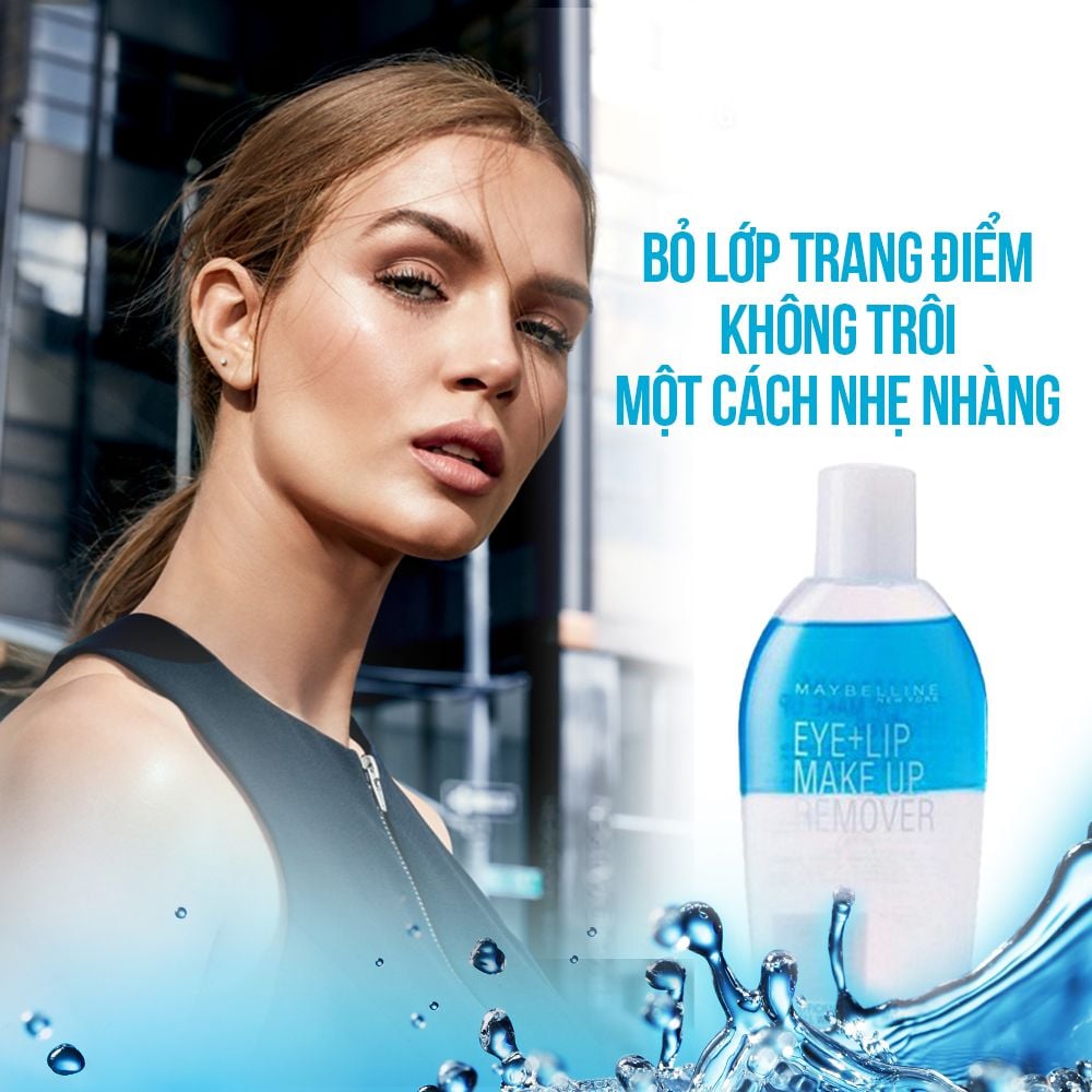 Nước Tẩy Trang Mắt và Môi Chuyên Dụng 2 lớp Maybelline New York Eye & Lip Makeup Remover
