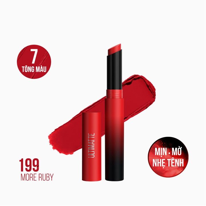 Son Lì Mịn Môi Siêu Nhẹ Cao Cấp Maybelline New York Color Sensational Ultimatte 1.7g