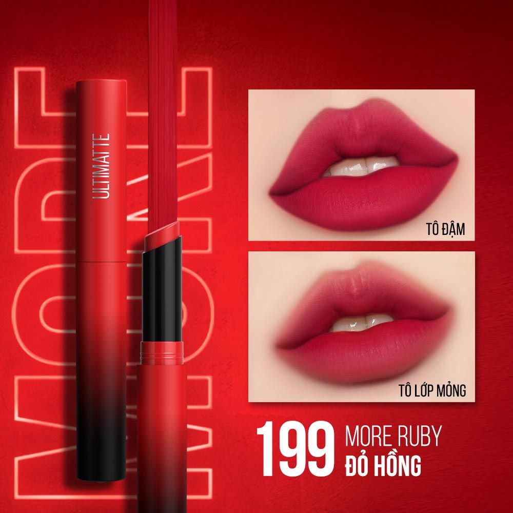 Son Lì Mịn Môi Siêu Nhẹ Cao Cấp Maybelline New York Color Sensational Ultimatte 1.7g
