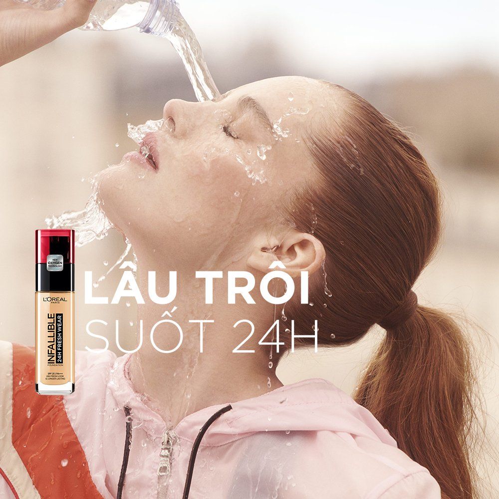 Kem nền mịn nhẹ lâu trôi L'Oréal Paris Infallible Fresh Wear 24h 30ml