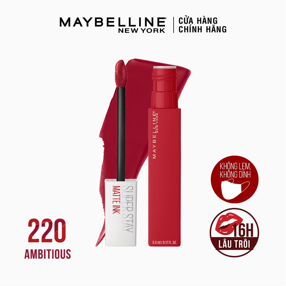 Son Kem Lì 16h Lâu Trôi Maybelline New York Super Stay Matte Ink Lipstick 5ml