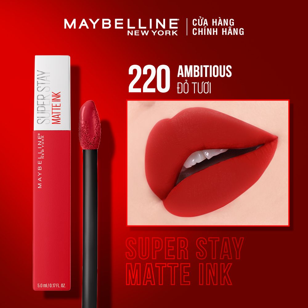 Son Kem Lì 16h Lâu Trôi Maybelline New York Super Stay Matte Ink Lipstick 5ml