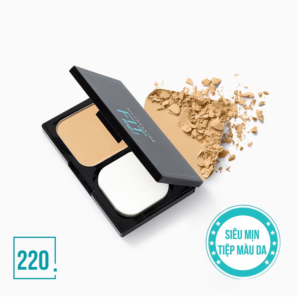 Phấn Nền Kiềm Dầu Chống Nắng Tiệp Mọi Tông Da SPF 32 PA+++ Fit Me Skin-Fit Powder Foundation Maybelline New York 9g