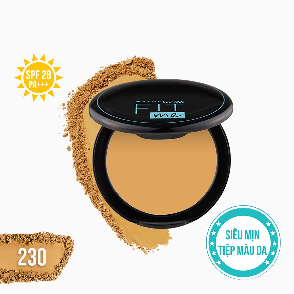 Phấn Nền Kiềm Dầu Chống Nắng 12H SPF28 PA+++ Mịn Lì Lâu Trôi Fit Me Maybelline New York Compact Powder 6g